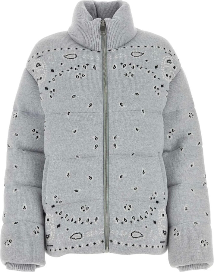 Alanui Bandana-Print Zip-Up Down Jacket