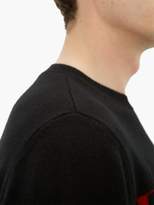 Thumbnail for your product : Valentino Logo-intarsia Cashmere Sweater - Mens - Black