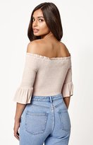 Thumbnail for your product : KENDALL + KYLIE Kendall & Kylie 3/4 Sleeve Off-The-Shoulder Top