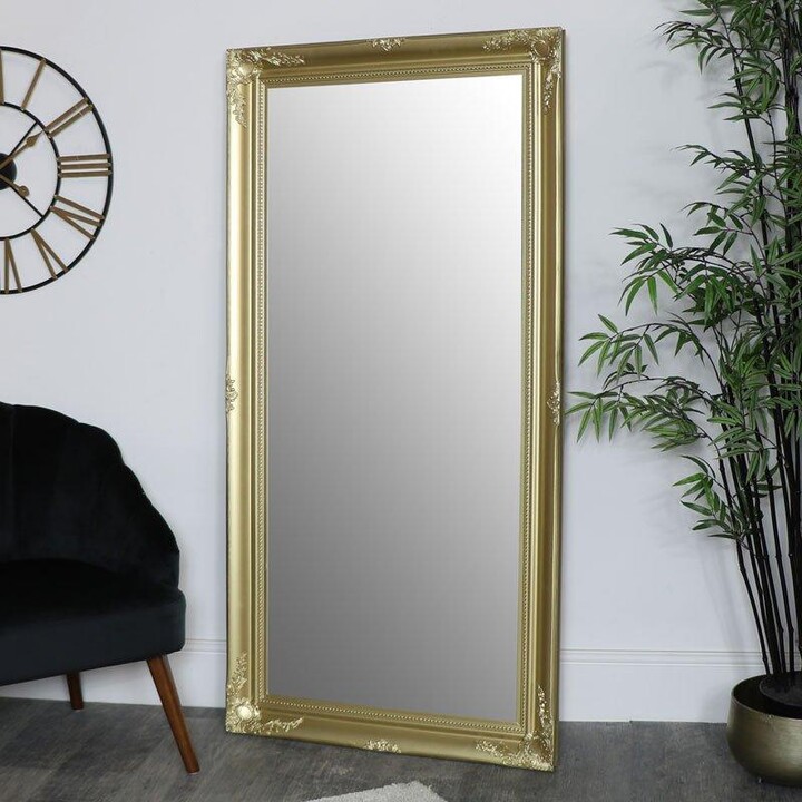 Melody Maison Large Gold Ornate Wall/Floor Mirror 158cm X 78cm ShopStyle