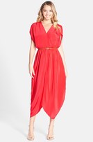 Thumbnail for your product : Myne 'Heidi' Belted Pointed Hem Silk Dress