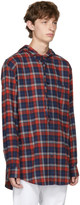 Thumbnail for your product : Balenciaga Red Hooded Flannel Shirt