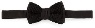 Lanvin Layered Knit Bow Tie, Navy