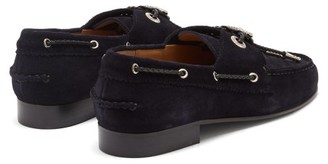 Toga Bolo-tie Suede Loafers - Navy