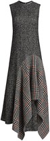 Thumbnail for your product : Oscar de la Renta Sleeveless Wool-Blend Handkerchief Dress