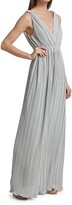 Thumbnail for your product : Halston Lana Pleated V-Neck Gown