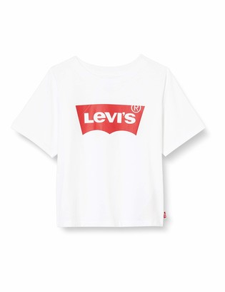 Levi's Kids Girls T-Shirt Lvg Light Bright Cropped Top White 4 Years