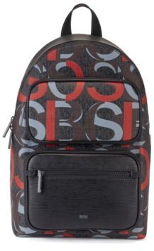 hugo boss backpack leather