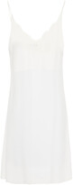 Thumbnail for your product : Ginia Lace-trimmed Silk Crepe De Chine Mini Slip Dress