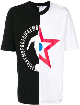 Dirk Bikkembergs asymmetric print T-shirt