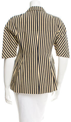 Marni Striped Linen-Blend Blazer