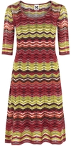 Thumbnail for your product : M Missoni Zigzag knit cotton blend dress