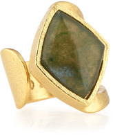 Thumbnail for your product : Stephanie Kantis Luxe Moss Agate Rhombus Ring