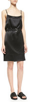 Thumbnail for your product : Helmut Lang Mere Belted Sleeveless Satin Dress