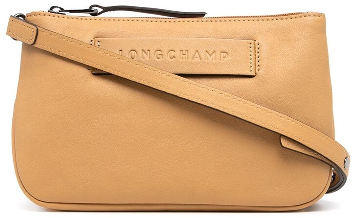 LONGCHAMP Large Leather Travel Crossbody Bag Brown