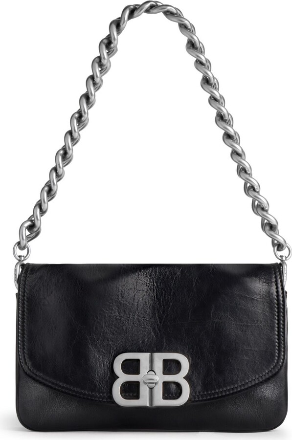 Balenciaga LogoPlaque Leather Shoulder Bag ShopStyle