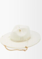 Thumbnail for your product : Ruslan Baginskiy Chain-strap Straw Fedora