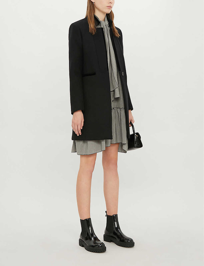 maje wool blend coat