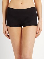 Thumbnail for your product : Hanro Seamless Cotton Boy-short Briefs - Black
