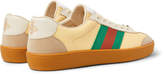 Thumbnail for your product : Gucci Leather and Suede Sneakers - Men - Yellow