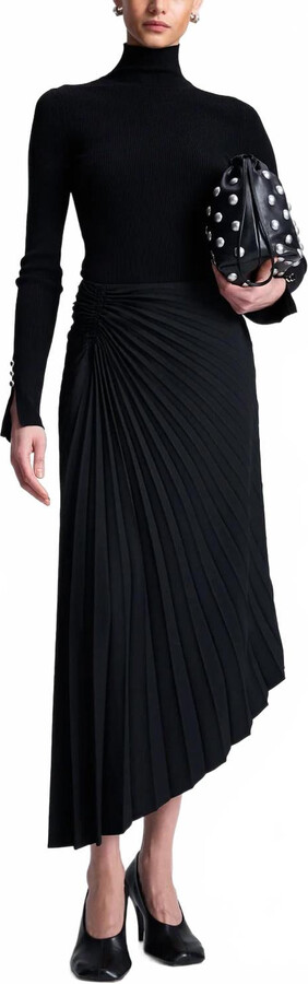 A.L.C. Tracy Tailored Midi Skirt In Black