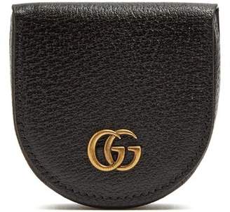 Gucci Gg Marmont Grained Leather Coin Purse - Mens - Black