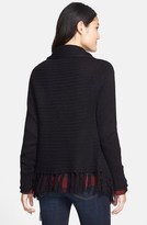 Thumbnail for your product : RD Style Open Front Fringe Cardigan