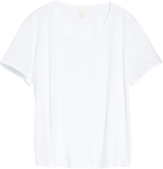 white eyelet top plus size