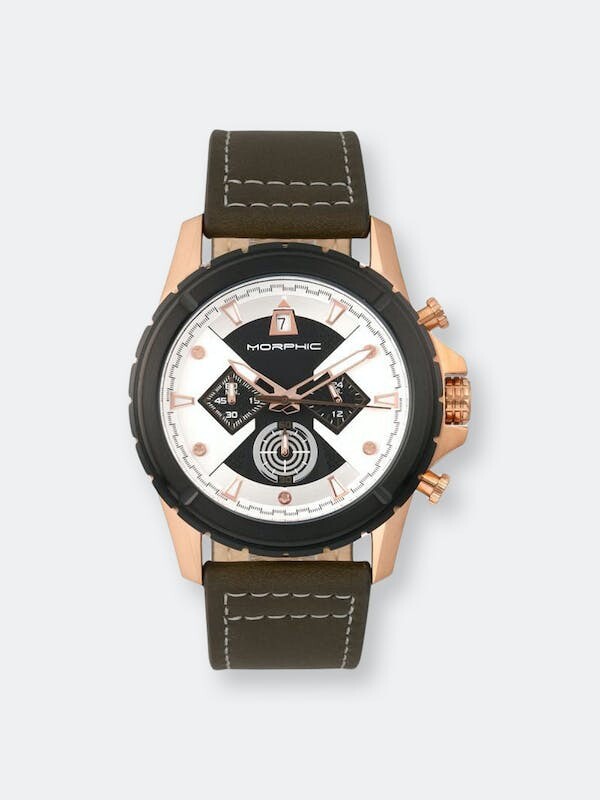 Morphic Watches M57 Series Chronograph Leather-Band Watch - ShopStyle