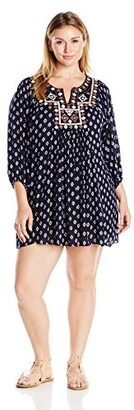 Angie Women's Plus Size Mirror Embroidered Dress