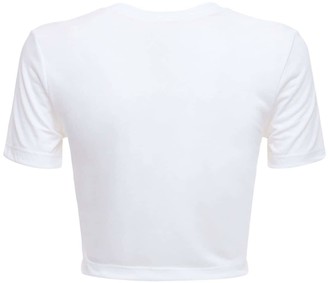 Nike Logo Print Slim Cropped Jersey T-shirt