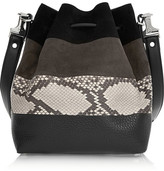 Thumbnail for your product : Proenza Schouler Bucket medium suede, python and leather shoulder bag