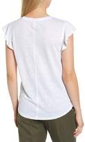 Thumbnail for your product : Nordstrom Signature Ruffled Sleeve Linen Tee