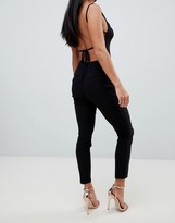 Thumbnail for your product : ASOS DESIGN Petite high waist pants in skinny fit