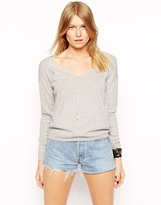 Thumbnail for your product : ASOS Sweater With V-Neck - Black