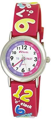 Ravel Girls-Kids 3D Know Your Numbers Time Teacher Dial Watch R1513.41