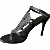 Thumbnail for your product : Alexander McQueen Black Leather Sandals