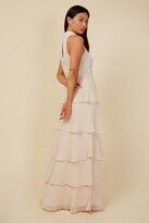 Thumbnail for your product : Little Mistress Bridesmaid Lila Beige Sequin Tiered Hem Maxi Dress