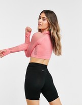 Thumbnail for your product : Chi Chi London Ella gym top co-ord in pink