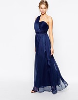 Thumbnail for your product : True Decadence Wrap One Shoulder Maxi Prom Dress