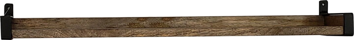 InPlace InPlace, 9602086E, 36Wx5Dx2.75H, Real Wood Industrial Iron Bracket Ledge Shelf, Driftwood