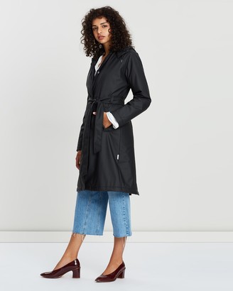 Rains Women's Black Parkas - W Trench Coat - Size One Size, XS/S at The Iconic