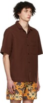 Thumbnail for your product : Nanushka Brown Bodil Short Sleeve Shirt
