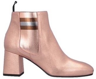 rose colored ankle boots