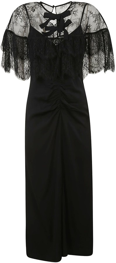 cape detail midi dress