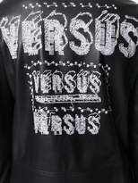 Thumbnail for your product : Versus logo embroidery biker jacket
