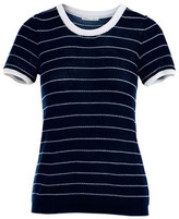 Thumbnail for your product : Minnie Rose Terry Stitch Striped SS Crew