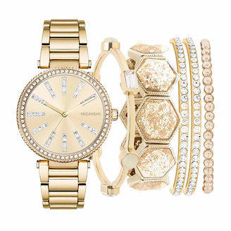Rocawear Womens Gold Tone 6-pc. Watch Boxed Set-Rlst1955g329-005