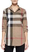 Thumbnail for your product : Burberry Long-Sleeve Button-Front Check Shirt, Taupe