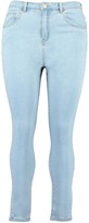 Thumbnail for your product : boohoo Plus High Waisted Light Wash Skinny Jeans